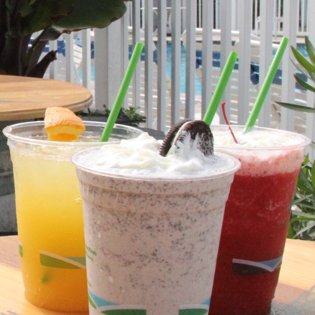 Three frozen drink specials from the Reel Inn in Ocean City, Maryland
